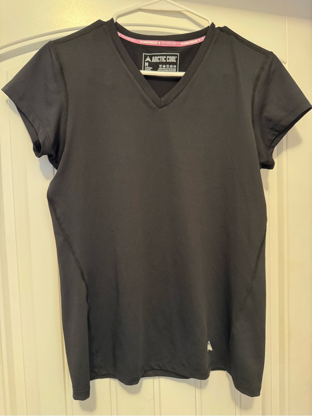 Arctic Cool Women's V-Neck Performance Tee in Charcoal